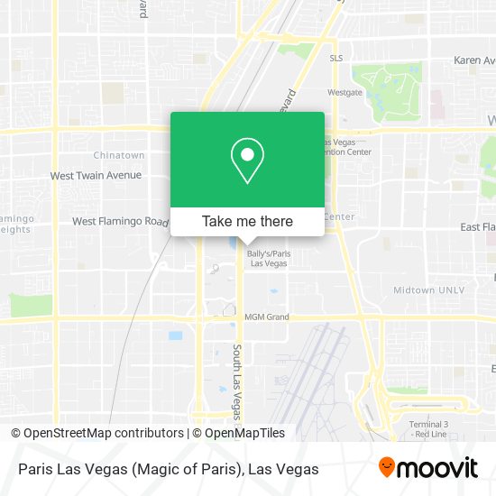 Paris Las Vegas (Magic of Paris) map