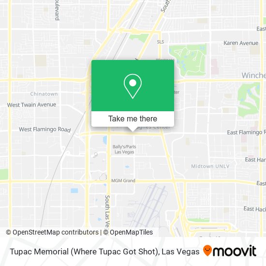 Mapa de Tupac Memorial (Where Tupac Got Shot)