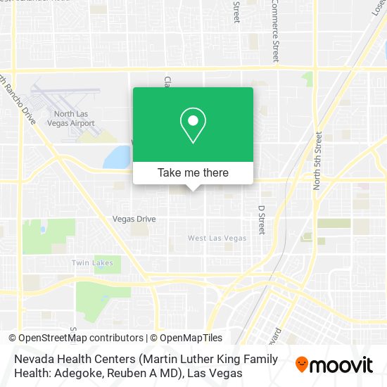 Mapa de Nevada Health Centers (Martin Luther King Family Health: Adegoke, Reuben A MD)