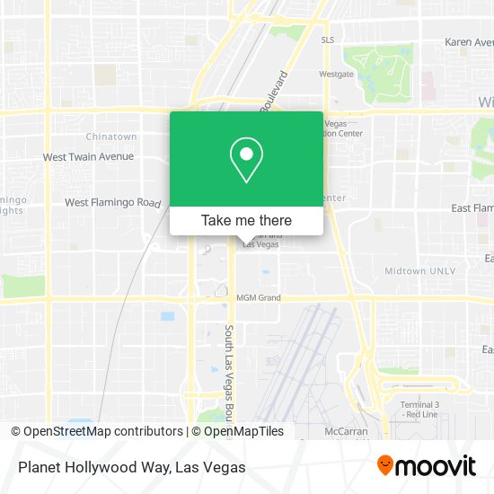 Mapa de Planet Hollywood Way