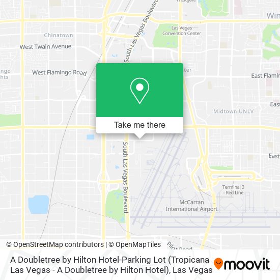 A Doubletree by Hilton Hotel-Parking Lot (Tropicana Las Vegas - A Doubletree by Hilton Hotel) map