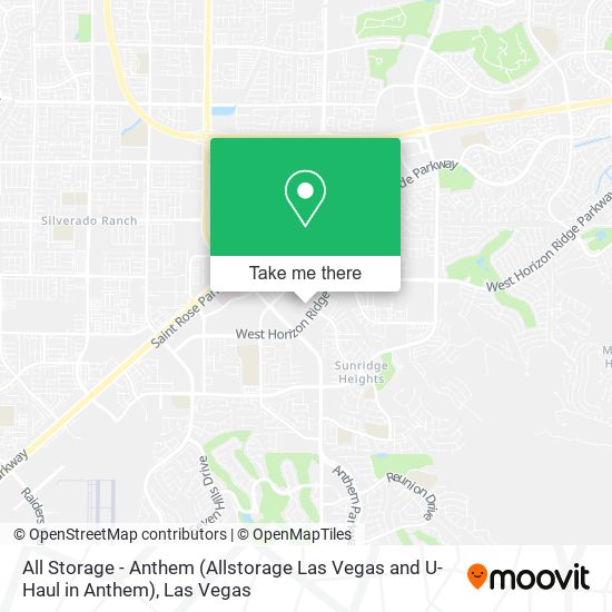 All Storage - Anthem (Allstorage Las Vegas and U-Haul in Anthem) map
