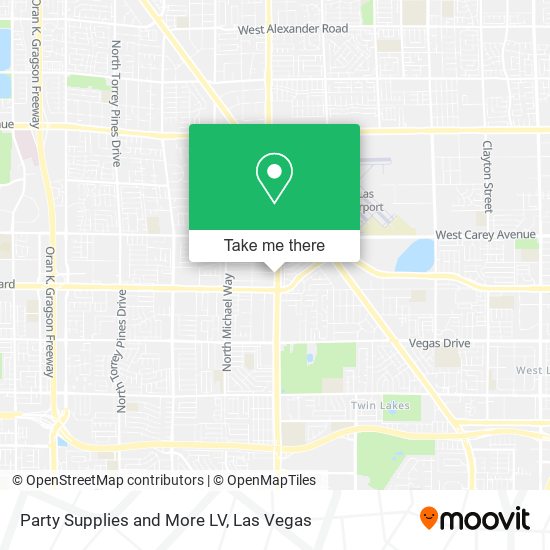 Party Supplies and More LV map