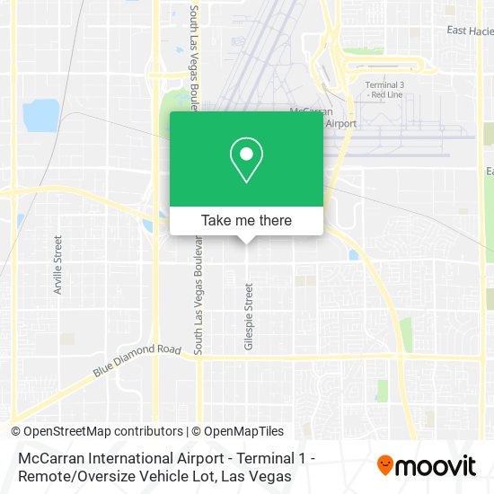 McCarran International Airport - Terminal 1 - Remote / Oversize Vehicle Lot map