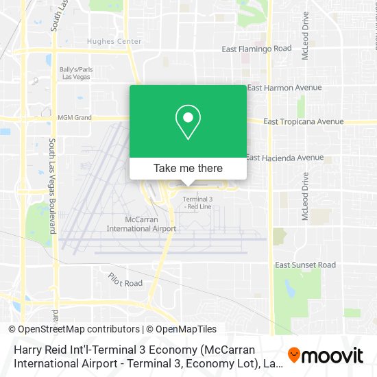 Harry Reid Int'l-Terminal 3 Economy (McCarran International Airport - Terminal 3, Economy Lot) map