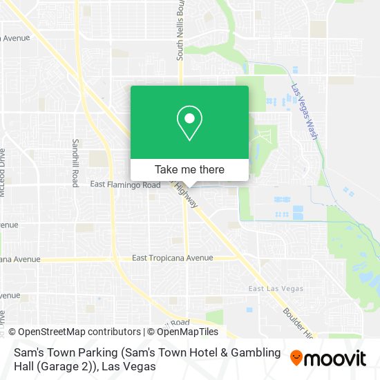 Mapa de Sam's Town Parking (Sam's Town Hotel & Gambling Hall (Garage 2))