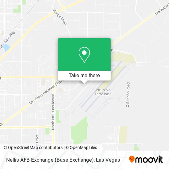 Nellis AFB Exchange (Base Exchange) map