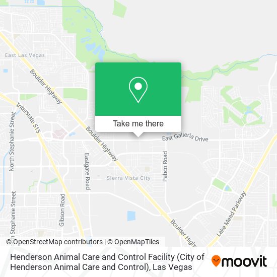 Henderson Animal Care and Control Facility (City of Henderson Animal Care and Control) map