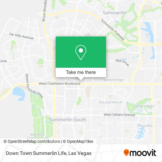 Down Town Summerlin Life map