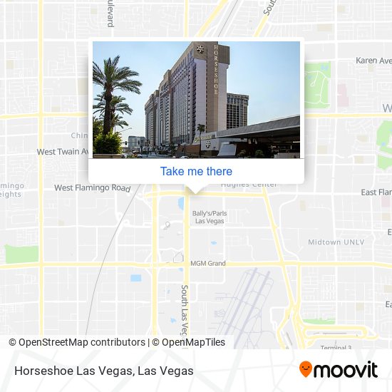 Horseshoe Las Vegas map