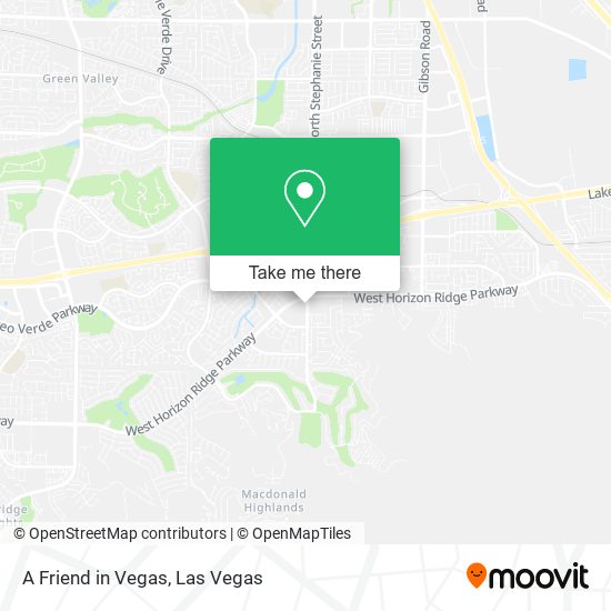 A Friend in Vegas map