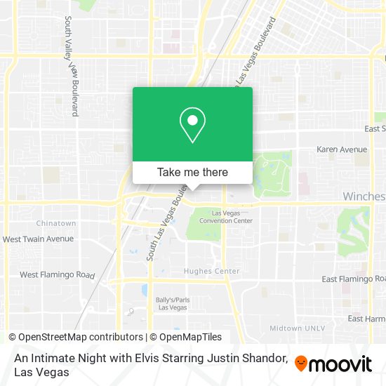 An Intimate Night with Elvis Starring Justin Shandor map