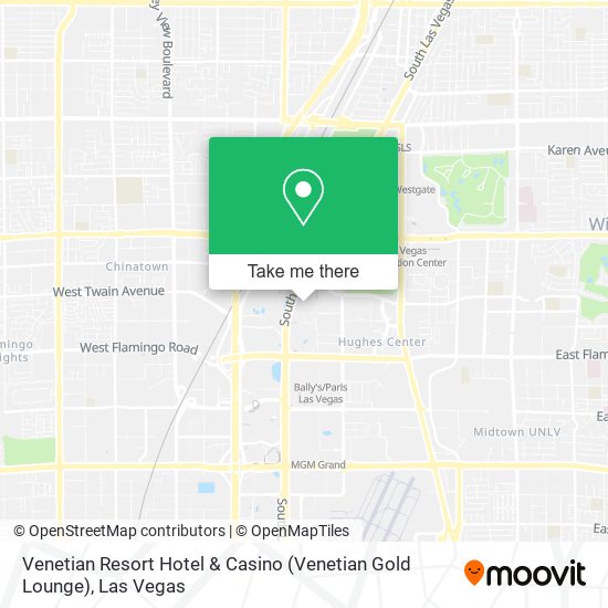 Venetian Resort Hotel & Casino (Venetian Gold Lounge) map