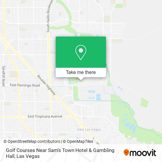 Golf Courses Near Sam's Town Hotel & Gambling Hall map