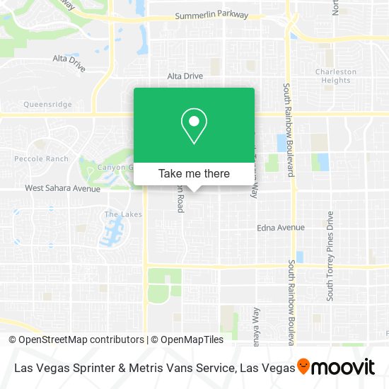 Mapa de Las Vegas Sprinter & Metris Vans Service