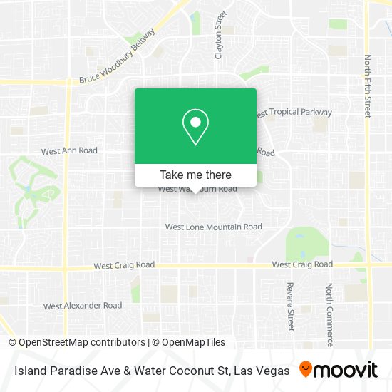 Island Paradise Ave & Water Coconut St map