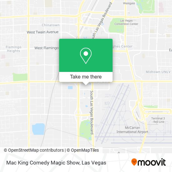 Mapa de Mac King Comedy Magic Show