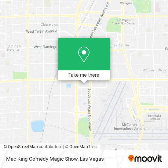 Mapa de Mac King Comedy Magic Show