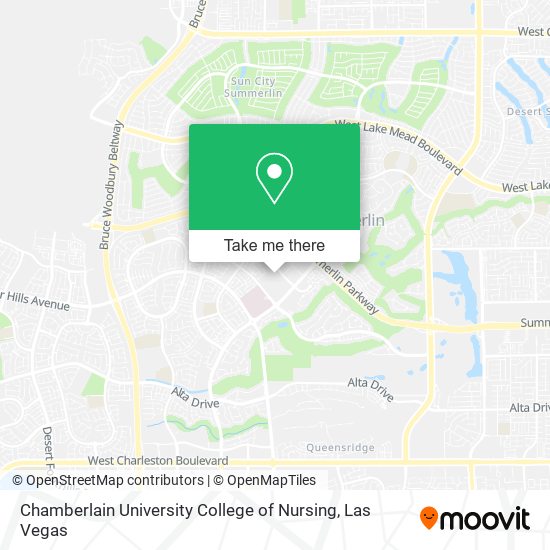 Mapa de Chamberlain University College of Nursing