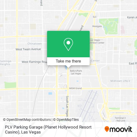 Mapa de PLV Parking Garage (Planet Hollywood Resort Casino)