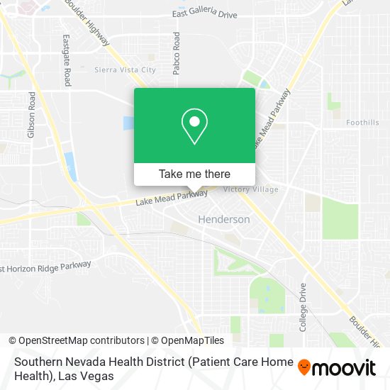 Southern Nevada Health District (Patient Care Home Health) map
