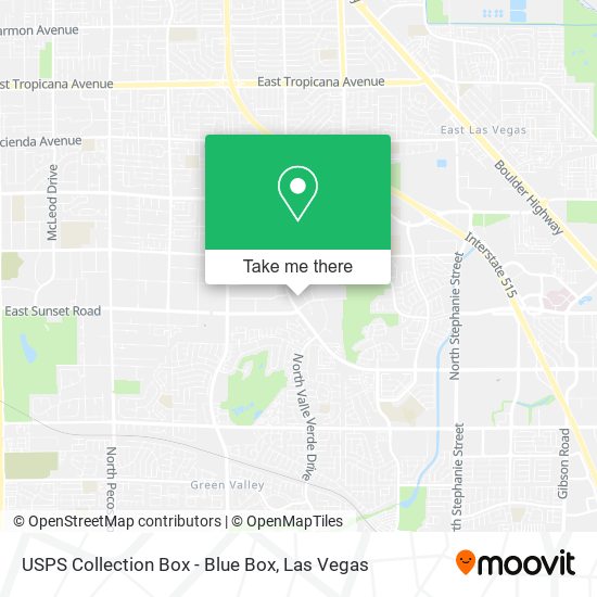 USPS Collection Box - Blue Box map