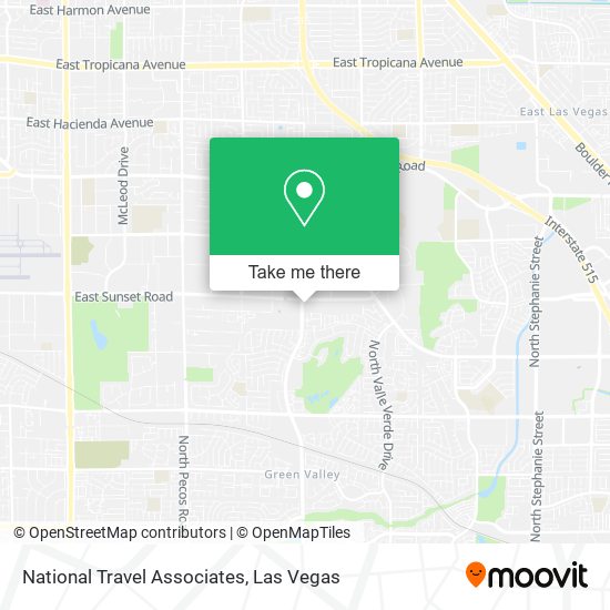 National Travel Associates map