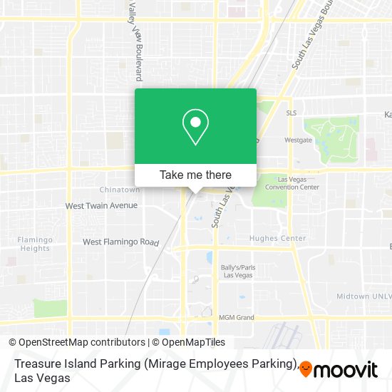Treasure Island Parking (Mirage Employees Parking) map