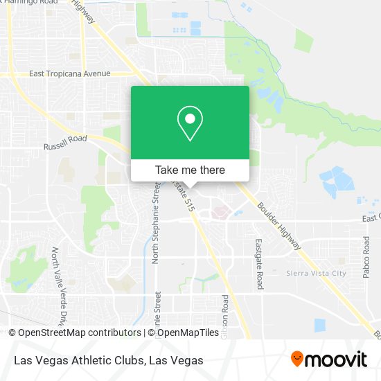 Las Vegas Athletic Clubs map