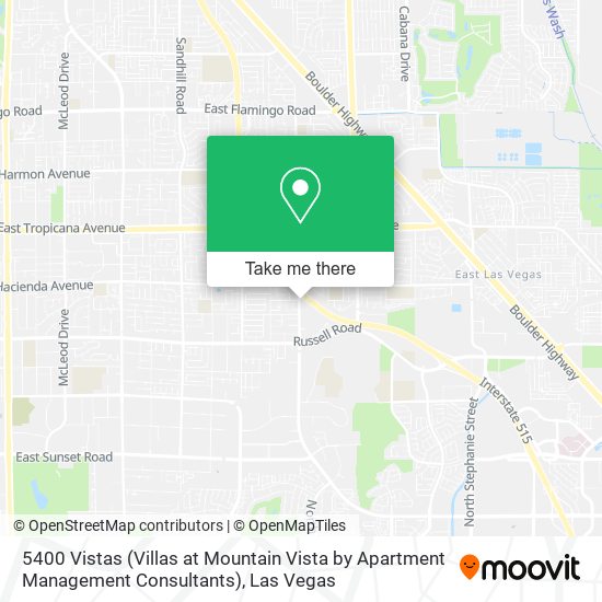 5400 Vistas (Villas at Mountain Vista by Apartment Management Consultants) map