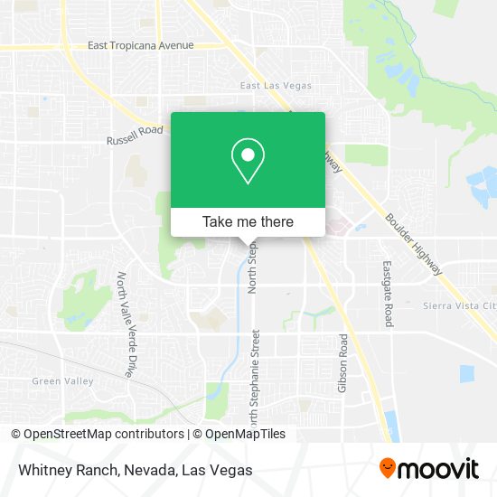 Mapa de Whitney Ranch, Nevada