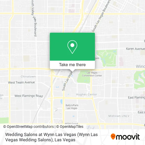 Wedding Salons at Wynn Las Vegas map