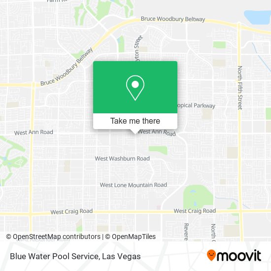 Blue Water Pool Service map