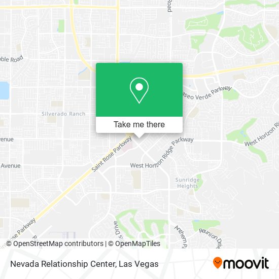 Nevada Relationship Center map