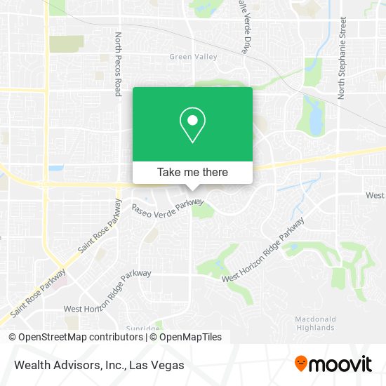 Mapa de Wealth Advisors, Inc.