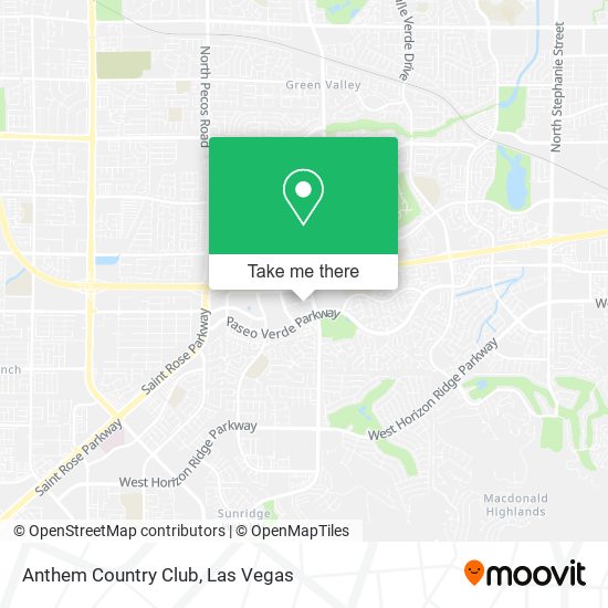 Mapa de Anthem Country Club