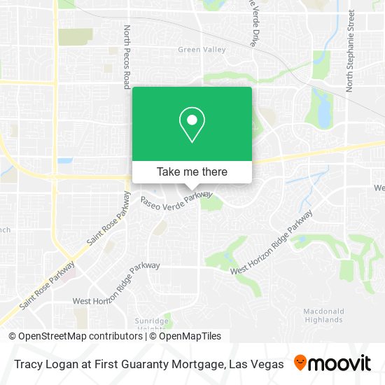 Mapa de Tracy Logan at First Guaranty Mortgage