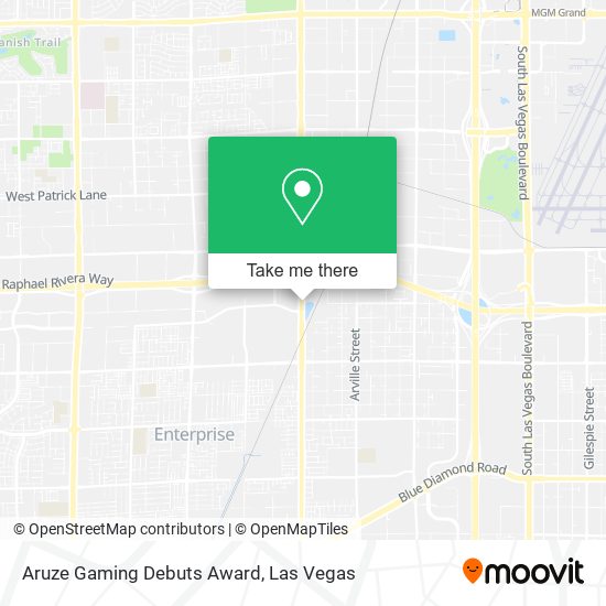 Mapa de Aruze Gaming Debuts Award