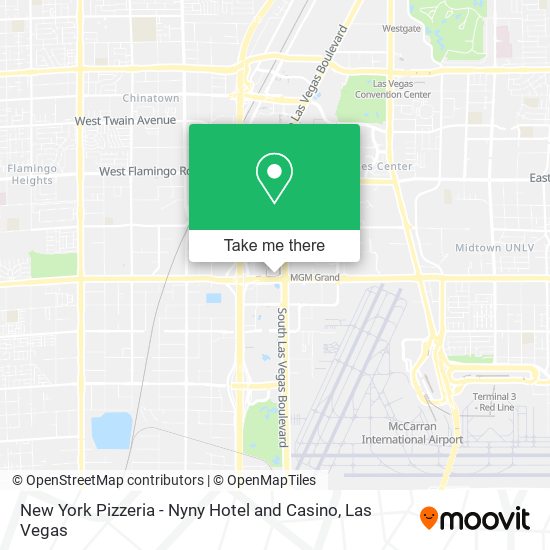 New York Pizzeria - Nyny Hotel and Casino map