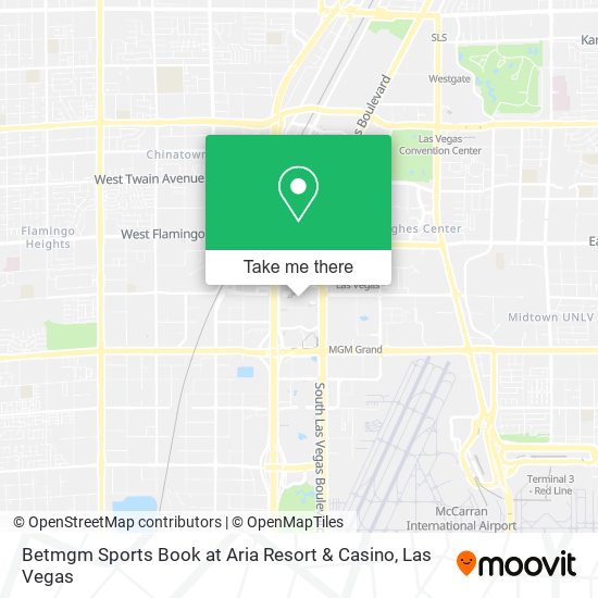 Betmgm Sports Book at Aria Resort & Casino map