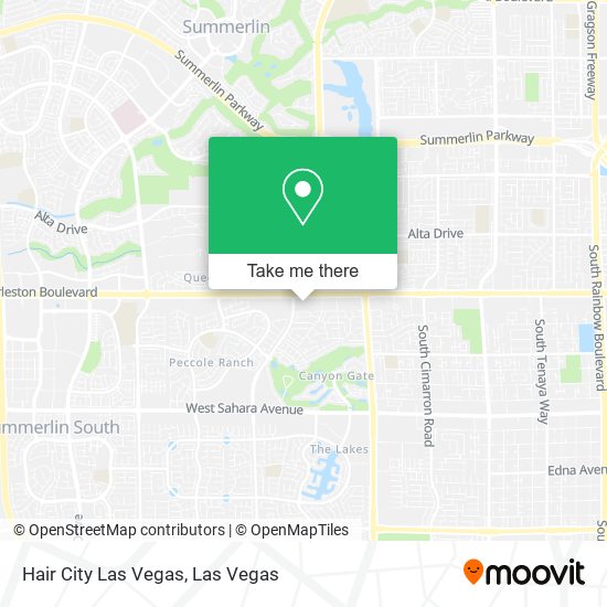 Hair City Las Vegas map