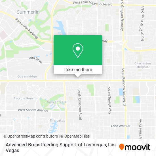Advanced Breastfeeding Support of Las Vegas map