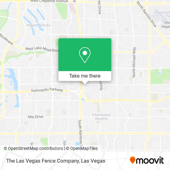 The Las Vegas Fence Company map