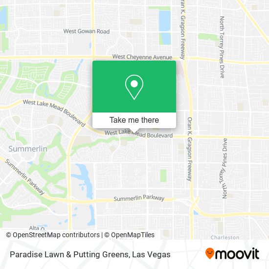 Paradise Lawn & Putting Greens map