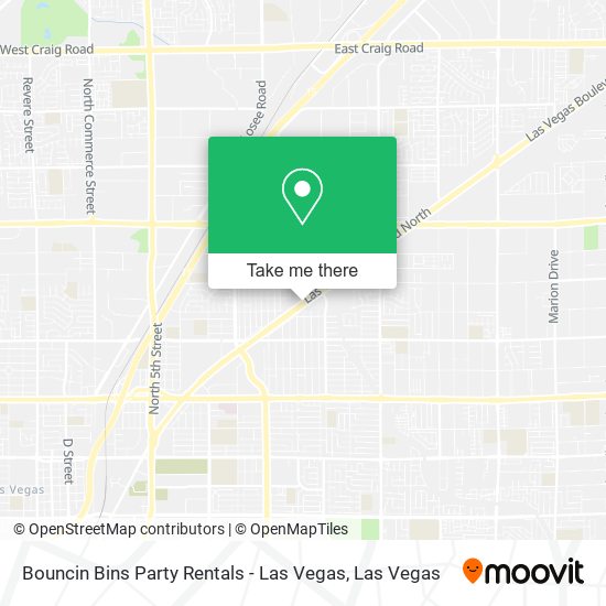 Bouncin Bins Party Rentals - Las Vegas map