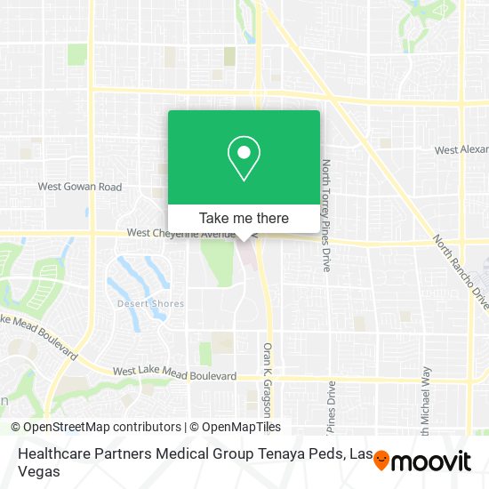 Healthcare Partners Medical Group Tenaya Peds map