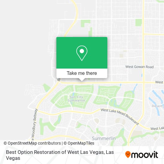 Mapa de Best Option Restoration of West Las Vegas