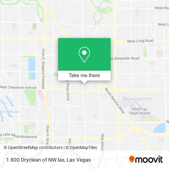 1 800 Dryclean of NW las map