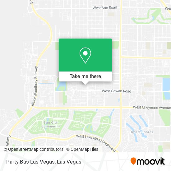 Party Bus Las Vegas map