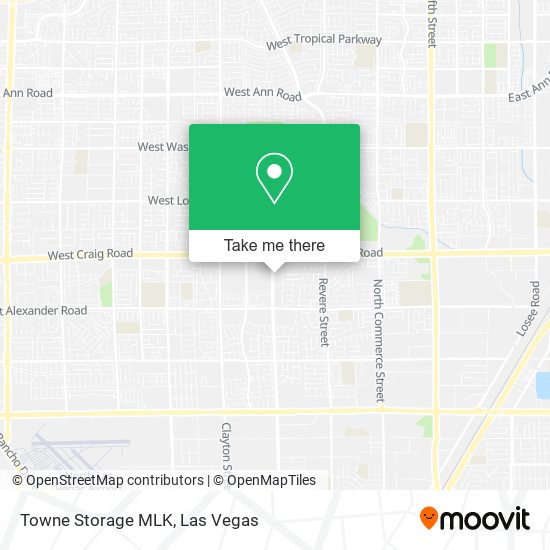 Mapa de Towne Storage MLK